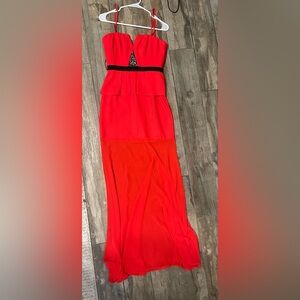 BCBGMaxAzria Vibrant Red Maxi Dress